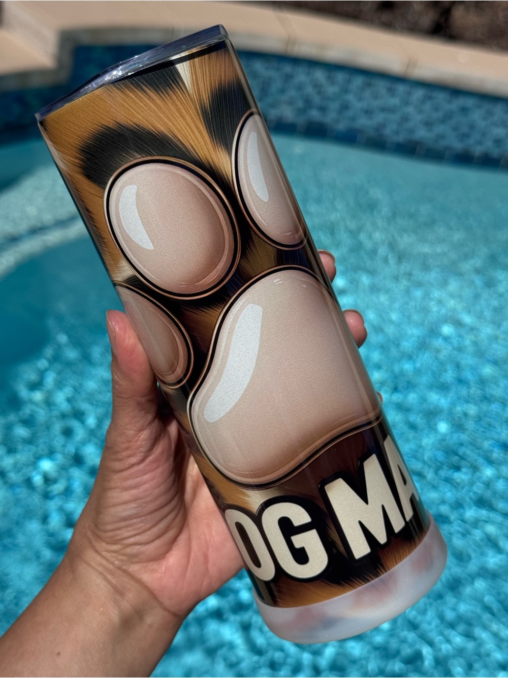 Dog Mama tumbler leopard cheetah print pattern - Picture 7 of 12
